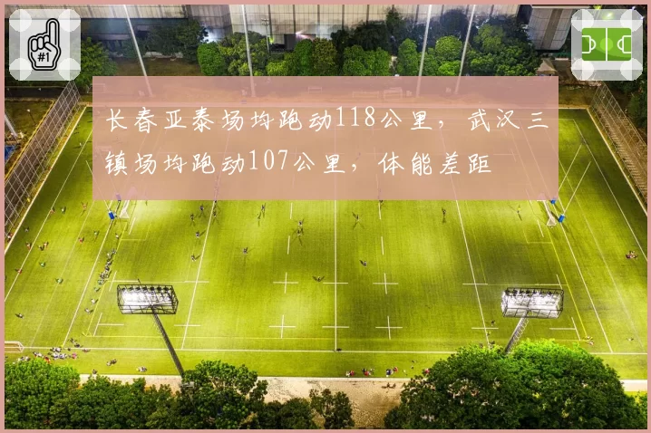 长春亚泰场均跑动118公里,武汉三镇场均跑动107公里,体能差距